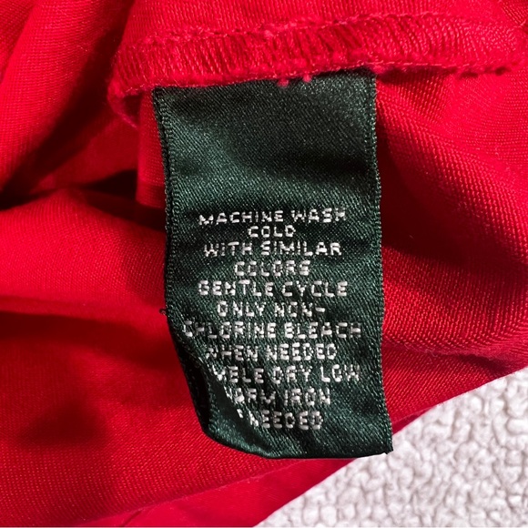 Lauren Ralph Lauren Large Red Gold Cotton Peacoat Jacket Nautical Anchor Button - Picture 5 of 9